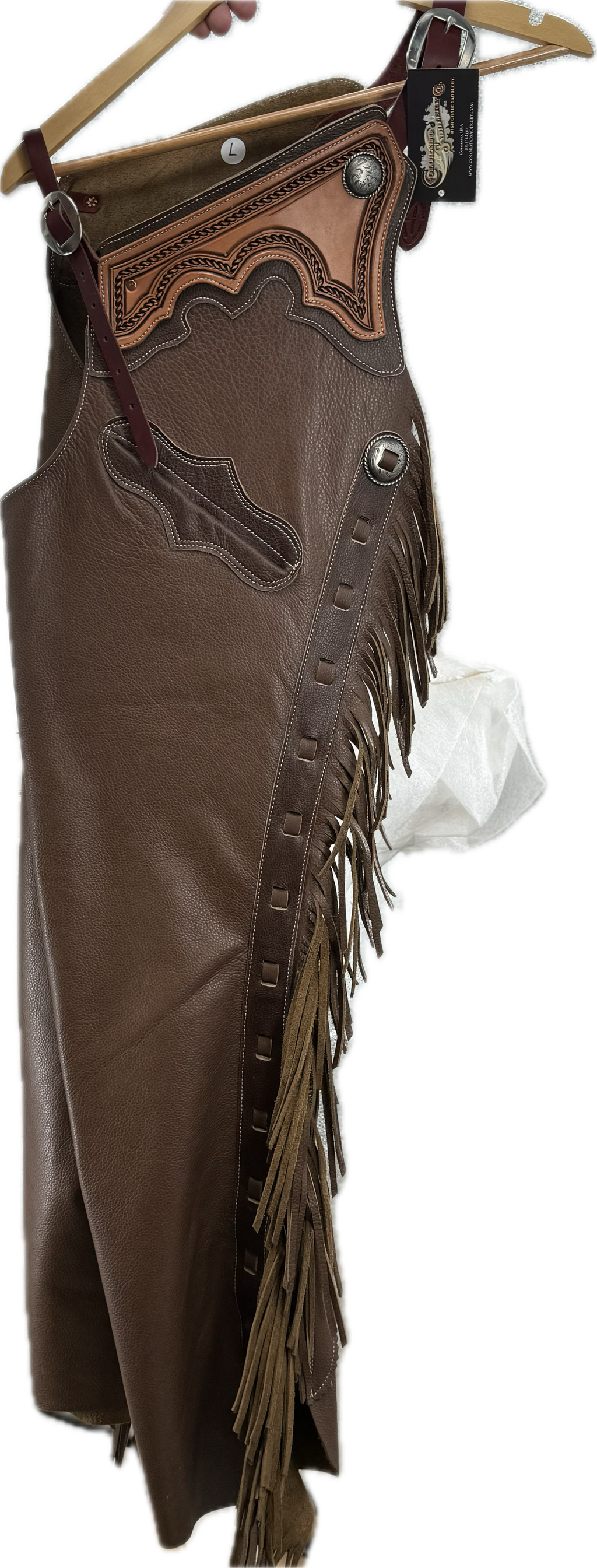 Leather Shotgun Chaps Full Length