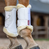 LeMieux Fleece Edged Mesh Brushing Boots White