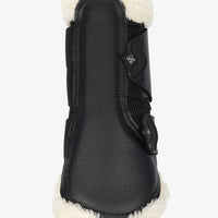 LeMieux Fleece Edged Mesh Brushing Boots Black/Natural