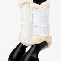 LeMieux Fleece Edged Mesh Brushing Boots White