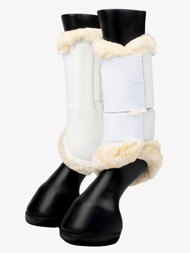 LeMieux Fleece Edged Mesh Brushing Boots White