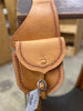 7" Natural Crazy Leg Border Saddle Bag